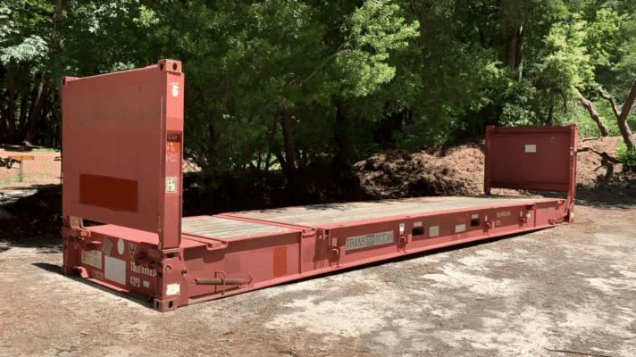 40ft Flat Rack Shipping Container – Heavy-Duty Oversized Cargo Solution ...