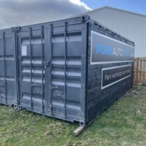 Shipping Container 20Ft Dark Grey With Black Timber Cladding